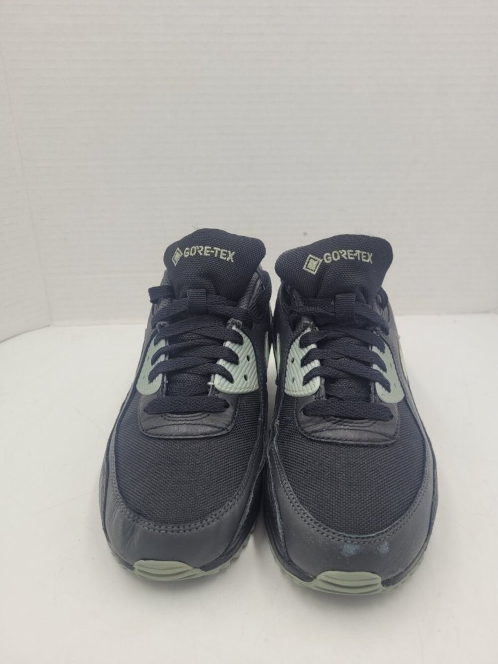 Nike Air Max 90 Black Gray Green Sneaker Unisex Kids 5Y EU 37.5 Flat Athletic - Picture 3 of 13